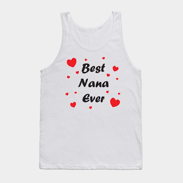 Best nana ever heart doodle hand drawn design Tank Top by The Creative Clownfish